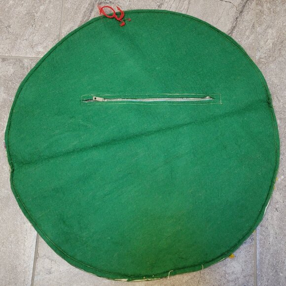 Vintage Felt white Easter Bunny eggs Decor Mid Century zipper - Picture 3 of 5